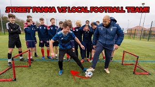 Street Panna vs Local Football Team Nutmeg Challenge [upl. by Ponce336]