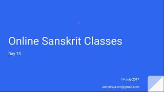 Sanskrit for Beginners by Ashok  Day 13 [upl. by Macpherson110]