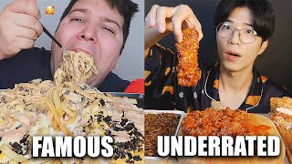 FAMOUS VS UNDERRATED MUKBANGERS compilation [upl. by Leahey]