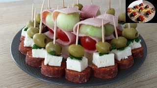 1 Brochettes apéritives Rapide et facile  APERITIF DINATOIRE  LA BOITE A RECETTES [upl. by Hudnut]