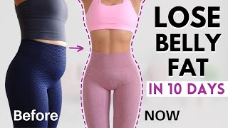 Debloating workout that works fast in 10 days lose hanging belly fat Get flat abs smaller waist [upl. by Ahcsatan157]