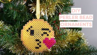 Easy DIY Christmas Ornaments made from Perler Beads  Perler Bead Ideas [upl. by Lehcim]