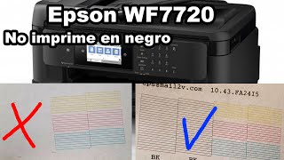 😊No imprime en negro impresora Epson WF7720 [upl. by Lindon]