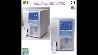 Auto Hematology Analyzer Mindray bc 2800 operation [upl. by Melania]