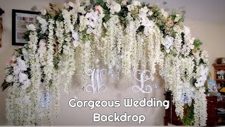 DIY 10 ft Wedding Floral DecorPhoto Backdrop [upl. by Davena]