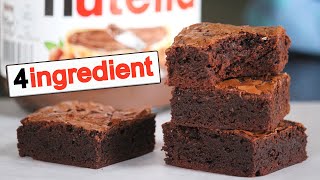 Nutella Brownies 4 Ingredients  How Tasty Channel [upl. by Kane]