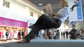 Guerilla Marketing  KLM Economy Comfort Product with Ramana at Manchester Airport [upl. by Nnave170]