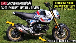 New Honda Grom Mods Yoshimura Exhaust Install  Review  Sound Comparison Tests amp BURNOUTS [upl. by Anicul903]