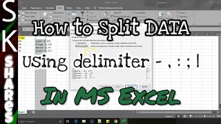 How to Split Data into Columns using Delimiter in Excel [upl. by Brasca]