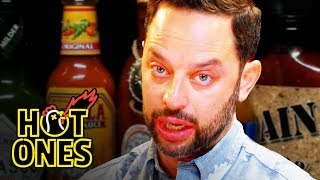 Nick Kroll Delivers a PSA While Eating Spicy Wings  Hot Ones [upl. by Norraj]