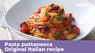 PASTA PUTTANESCA  Original Italian recipe [upl. by Artenahs]