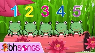 Five Little Speckled Frogs  Nursery Rhymes  Kids Songs Lyrics 4K Music Video [upl. by Ati324]