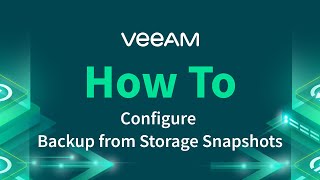 How to configure Backup from Storage Snapshots [upl. by Inama]