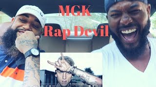 Machine Gun Kelly quotRap Devilquot Eminem Diss  REACTION [upl. by Akzseinga]