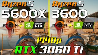 Ryzen 5 3600 vs Ryzen 5 5600X  RTX 3060 Ti  1440p Gaming Bottleneck Test [upl. by Bez]