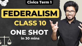 Federalism Class 10 CBSE  Civics Chapter 2 Social Science in OneShot  PRanay Chouhan [upl. by Leopoldine]