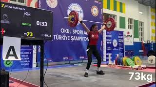 Hiranur BELİK 55kg Okullar Arası Türkiye Şampiyonu 7388 [upl. by Elletnahc]