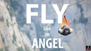 Volo dellangeloAngel Flight zipline in Basilicata Italy [upl. by Eiramac]