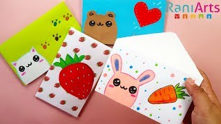 Cómo hacer SOBRES para tus cartas SIN PEGAMENTO Fácil  DIY  Easy ENVELOPES [upl. by Selinda438]