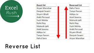 How to Reverse or flip data range in Excel [upl. by Saraiya]