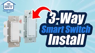 DIY 3Way Switch GE  Leviton Smart Switch Installation ZWave [upl. by Hershell]