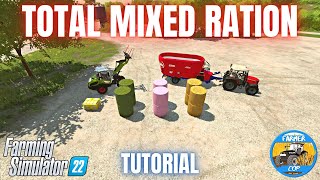 GUIDE TO TOTAL MIXED RATION TMR  Farming Simulator 22 [upl. by Anthe]