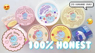 100 KAWAII SLIME COMPANY FAMOUS SLIME SHOP REVIEW [upl. by Kehr]