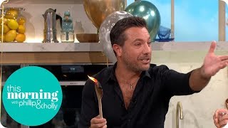 Gino Sets Fire to a Wooden Spoon While Showing How to Make an Italian Carbonara  This Morning [upl. by Anoniw]