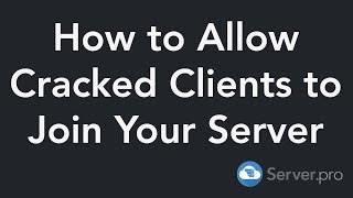 How to Allow Cracked Clients to Join Your Server  Minecraft Java [upl. by Goodson949]