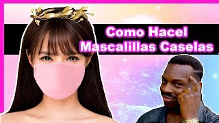 Como hacer MASCARILLAS de TELA Tapabocas barbijos cubrebocas FACIL en 3 min [upl. by Anet]