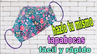 Cómo HACER UN TAPABOCAS DE TELAcomo HACER UNA MASCARILLA DE TELA [upl. by Nnylecyoj479]