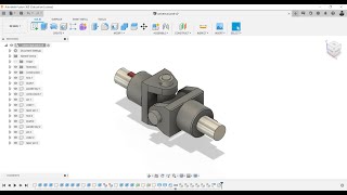 Universal Joint Assembly using Fusion 360 [upl. by Ardnuhsor]