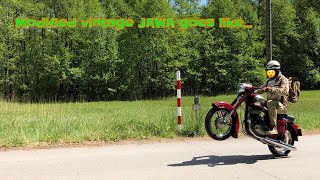 JAWA 350 Ultrasport  559 R testing advanced Libenak power [upl. by Sansen]