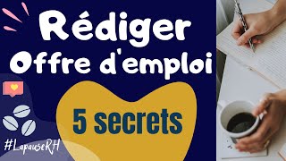 Comment rédiger une offre demploi efficace ⎜EMPLOYEURS 5 secrets pour recevoir un maximum de CV [upl. by Sirronal236]