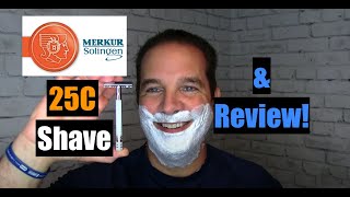 Merkur 25C Razor Shave amp Review [upl. by Litha]