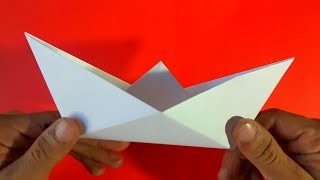 Como hacer un barco de papel  How to make a paper boat Origami [upl. by Heck243]