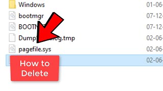 How to Delete pagefilesys in windows 1011 [upl. by Rebmac190]