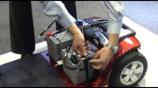 How to change mobility scooter batteries [upl. by Dnalsor898]