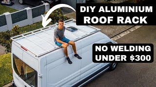 DIY Aluminium Roof Rack NO WELDING Ford Transit Conversion [upl. by Lahpos]