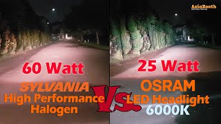 OSRAM LED Headlight vs High Performance Halogen Bulb [upl. by Eleira634]