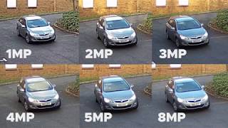 Gaia CCTV What do megapixels mean to your CCTV system Resolutions 1MP8MP compared [upl. by Neve]