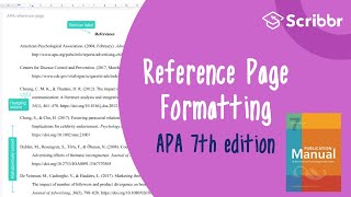 APA 7th Edition Formatting the APA Reference Page  Scribbr 🎓 [upl. by Assadah394]