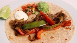 Homemade Steak Fajitas Recipe  Laura Vitale  Laura in the Kitchen Episode 381 [upl. by Nylirrehs]