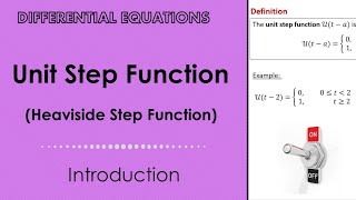 Unit Step Function Heaviside Step Function [upl. by Akenn]