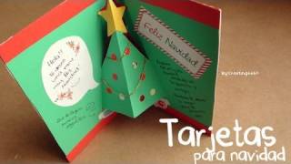 Tarjetas para Navidad  3 estilos Popup 3D y Sencillo [upl. by Ruhtua]