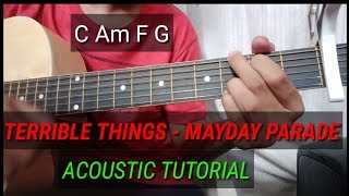 Terrible Things MAYDAY PARADE  Guitar Tutorial [upl. by Dijam366]