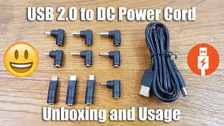 USB 20 to DC Power Cord and Adapters Unboxing [upl. by Farrington554]