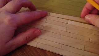 DIY Make a dollhouse floor with popsicle sticks [upl. by Mathia]