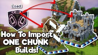 Minecraft How To Import Builds Using Structure Blocks Tutorial [upl. by Lean]