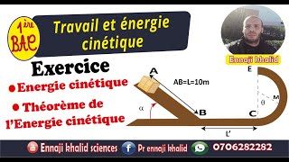 Théorème de lénergie cinétique exercice corrigé [upl. by Hulton]